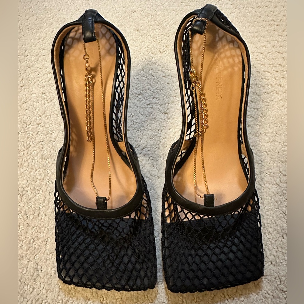 Bottega Veneta stretch lace up sandals/ heels